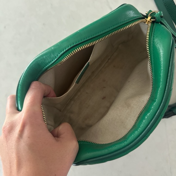 Authentic Gucci Marmont GG Green Gold Camera Bag Small - Picture 5 of 6